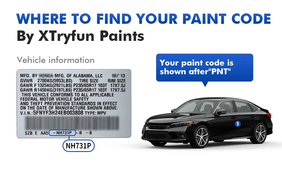 Honda & Acura Touch Up Paint Kit – Easy OEM Color Match in 3 Simple Steps