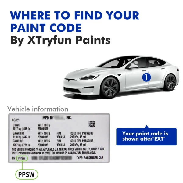 Tesla Auto Color Chart Tesla Touch Up Paint Kit – Easy OEM Color Match in 3 Steps