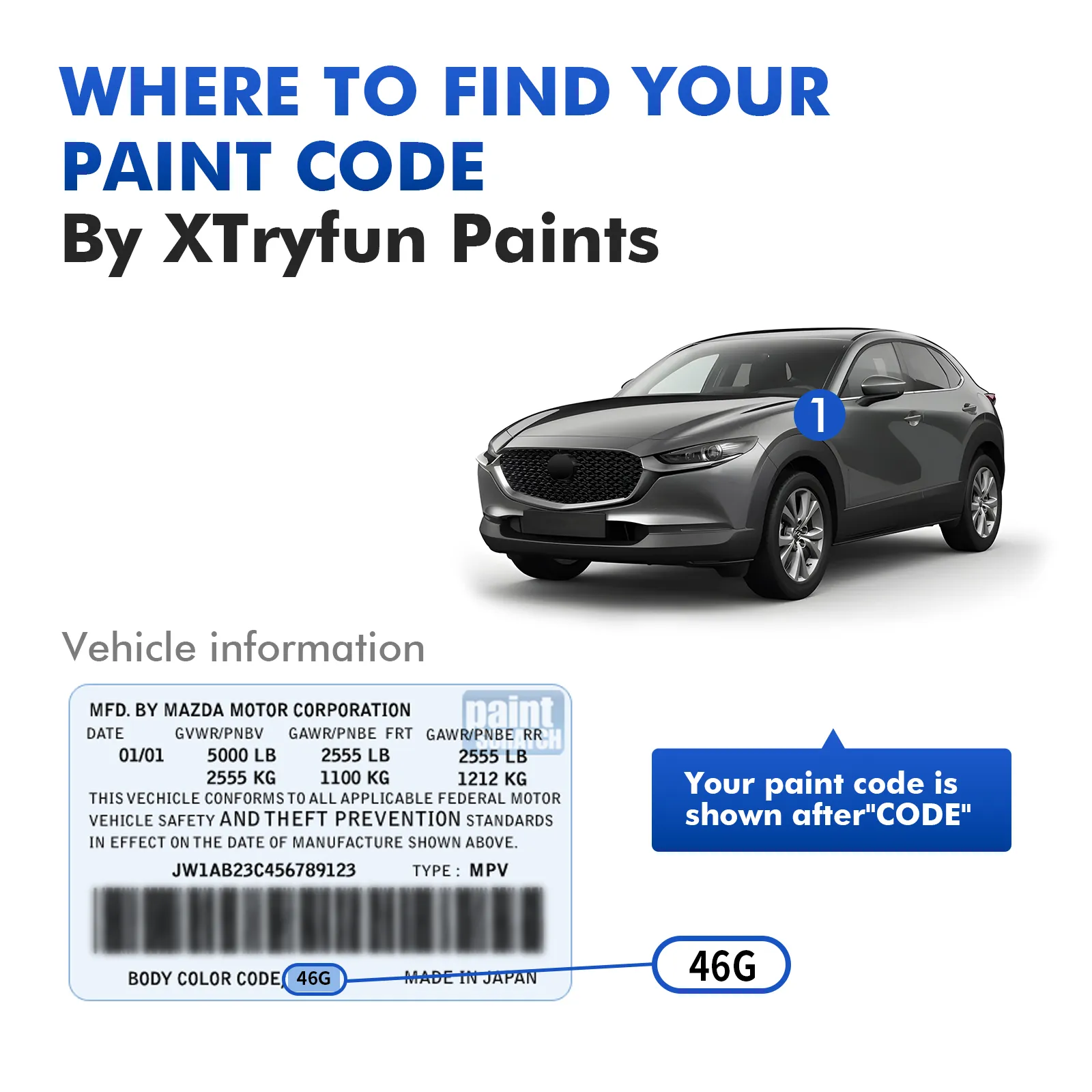 Mazda Touch Up Paint Kit – Easy OEM Color Match for Perfect Finish