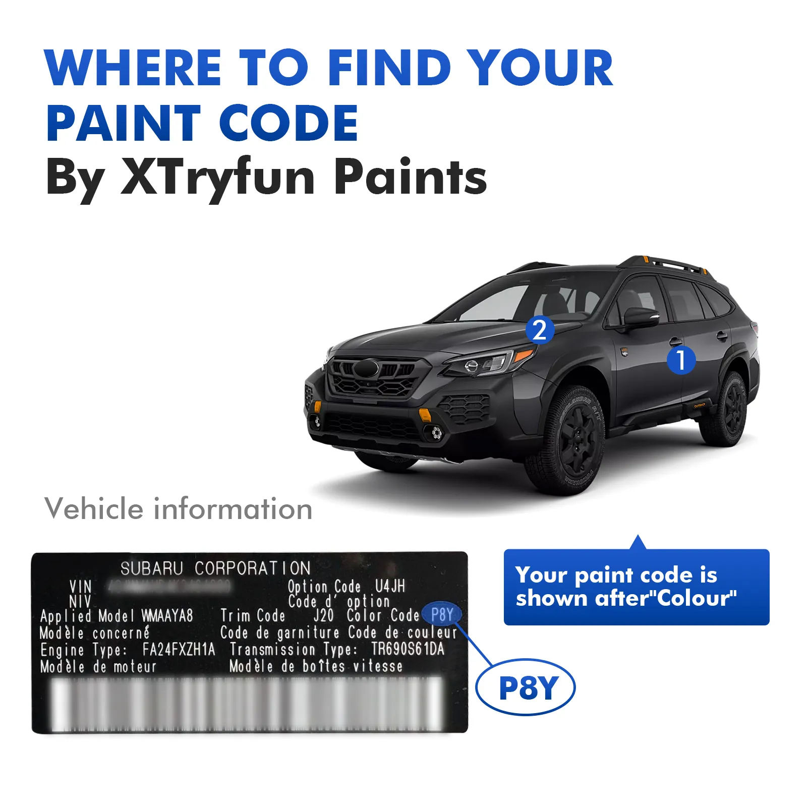 Subaru Touch Up Paint Kit – Easy OEM Color Match for Flawless Finish