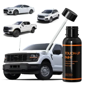 xtryfun touch-up paint kit in Oxford White showing OEM color match for scratch repair