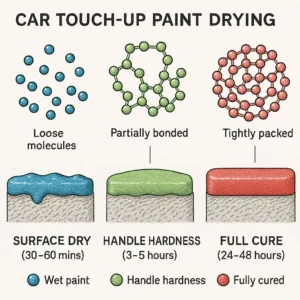 touch up paint drying time comparison: Toyota Corolla vs. BMW 3 Series