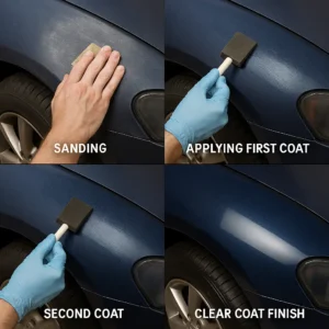 Step-by-step guide to smooth out touch up paint on your car for a flawless finish.